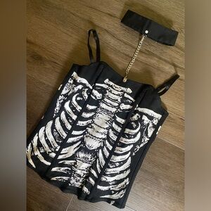 lip service ribcage corset top